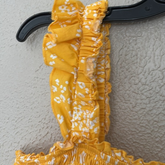 Women’s Plus Size Torrid Yellow Leopard Print Smocked Midi Dress Tiered, 1X - Picture 3 of 8